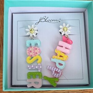 Bloom Happy Easter 🐰 Flower Earrings in Pink, Yellow, Green Whimsical jewelry